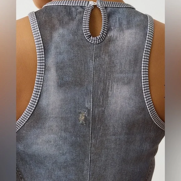 True Religion Distressed Gray Mini Dress - Picture 5 of 6